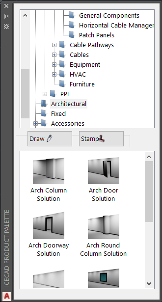 icecad product palette architecutral