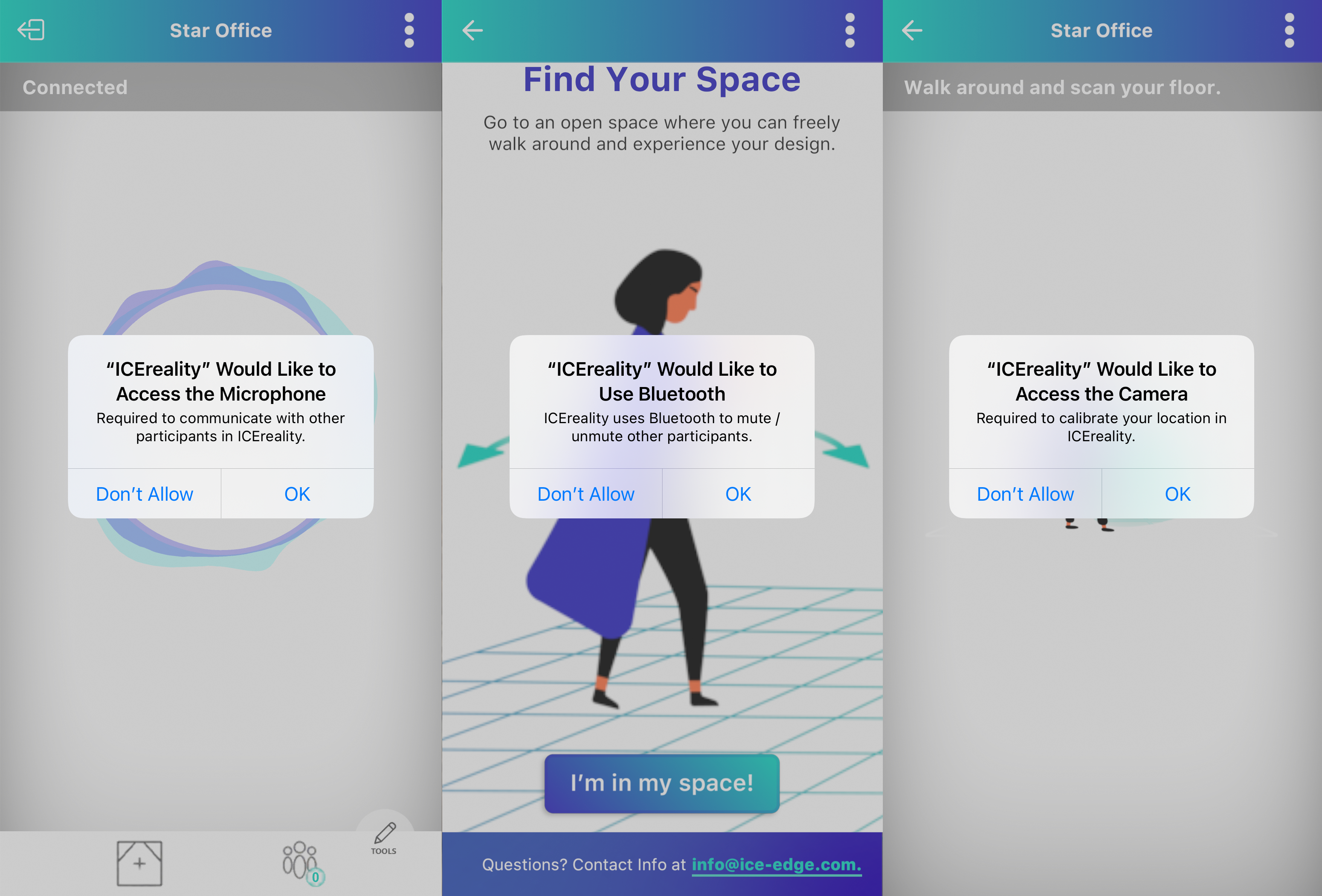 IMG-ICEreality-Connect_Mobile_019 Prompt asking to grant access to camera, microphone, and bluetooth