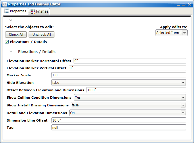 properties elevations