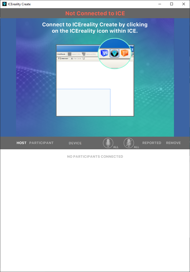 IMG_ICEreality-Create-028 Disconnected ICEreality Create window