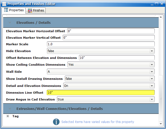 dimension line offset property 6