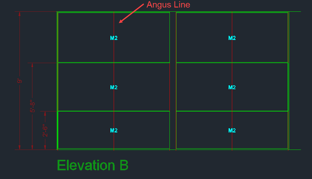 Elevation without vertical joints