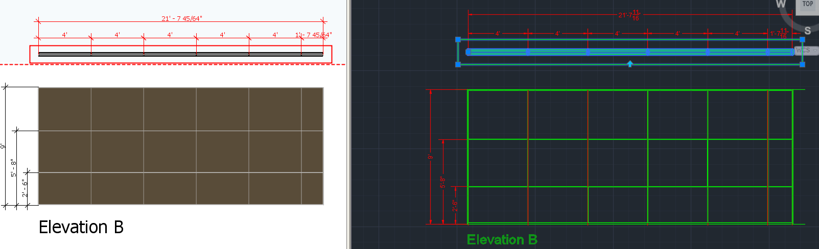 plan detail dimension offset 3