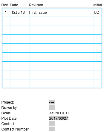 Title Block Revision Information