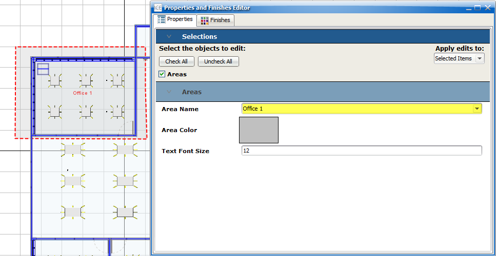 area selection 25