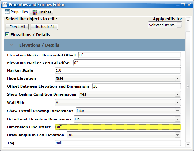 dimension line offset property 7