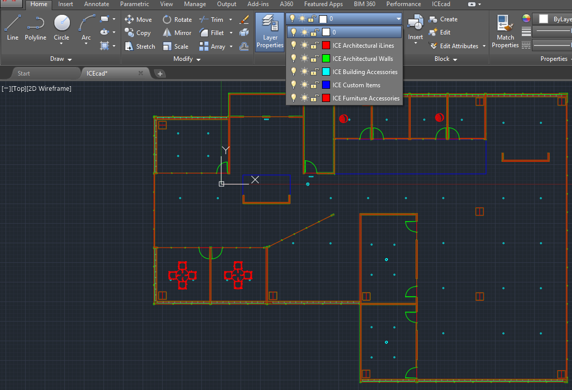 icecad layers dialog