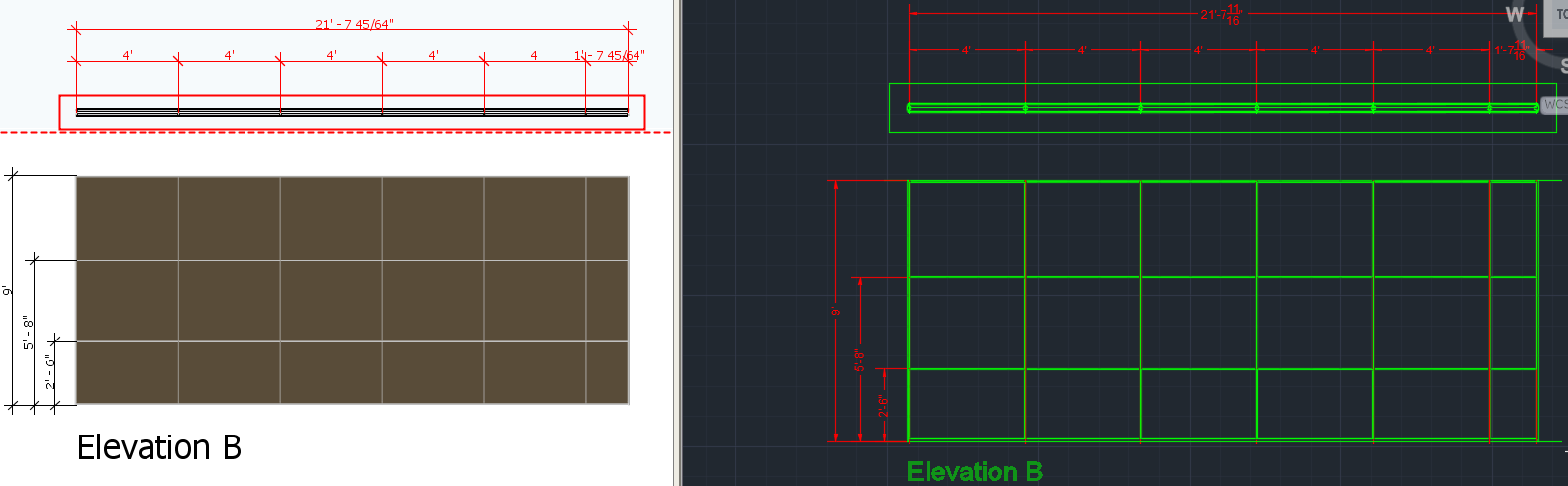 Offset between detail and dimensions 6