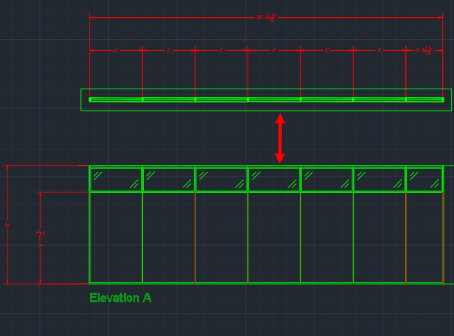 extra space between elevations and details