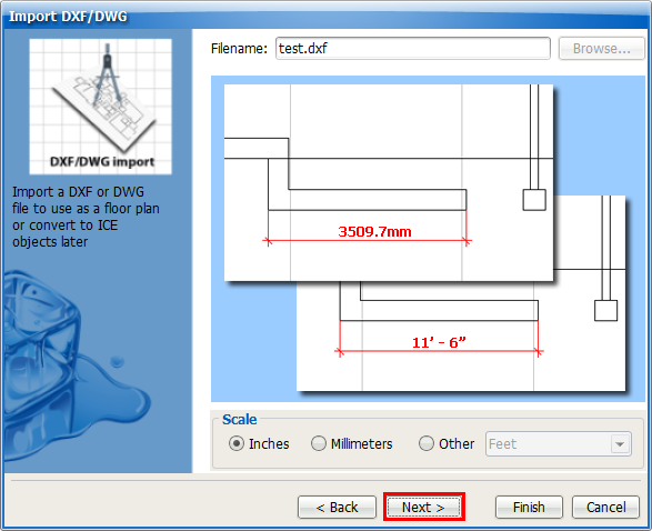 importing dxf dwgs 3