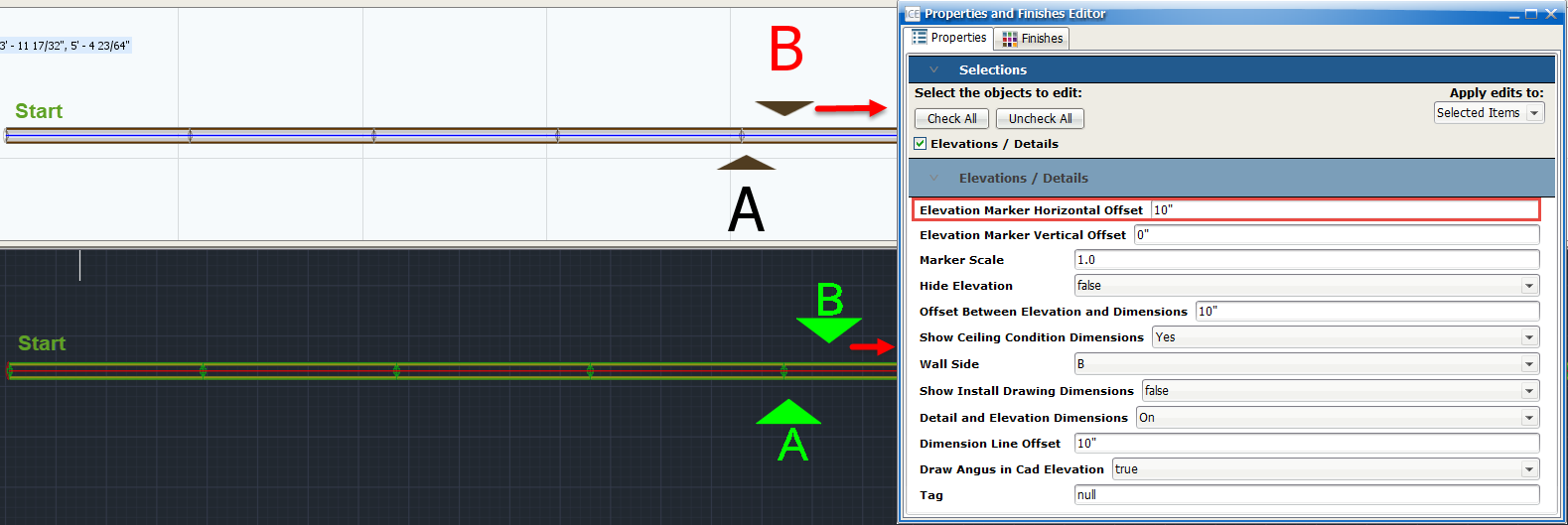 elevation marker offset 4