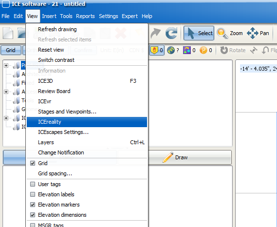 IMG_ICEreality-Create-005 View dropdown menu, with ICEreality selected
