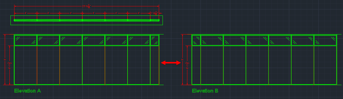 extra space between elevations