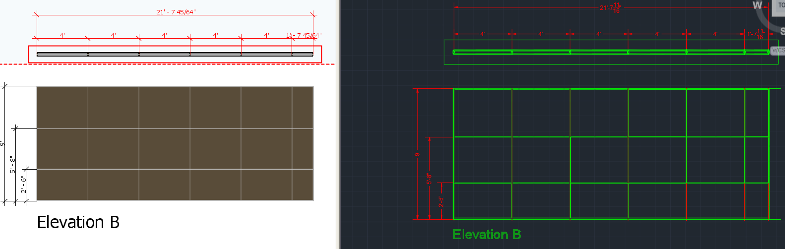 plan detail dimension offset 8