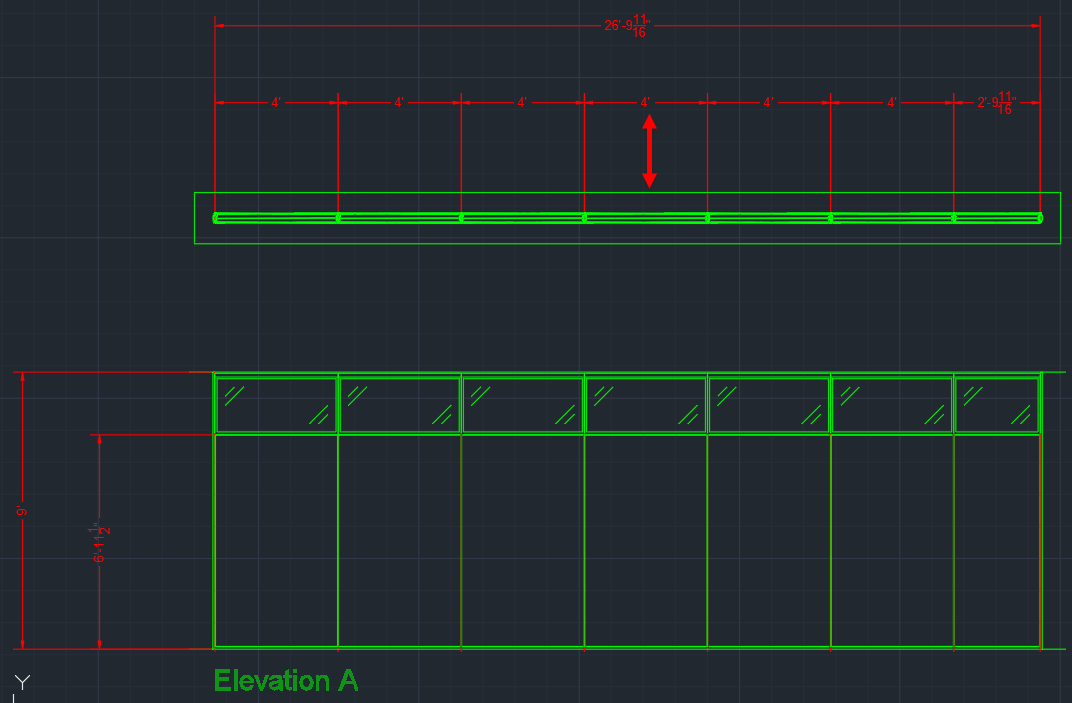 inital offset from detail to dimensions